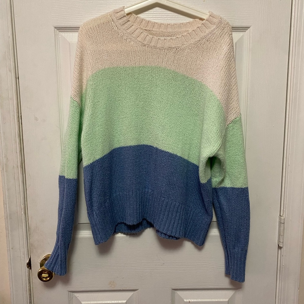 Color block sweater